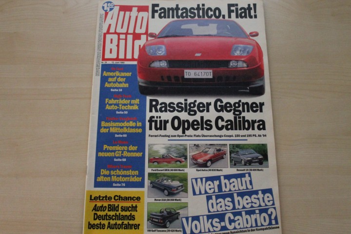 Deckblatt Auto Bild (24/1993)